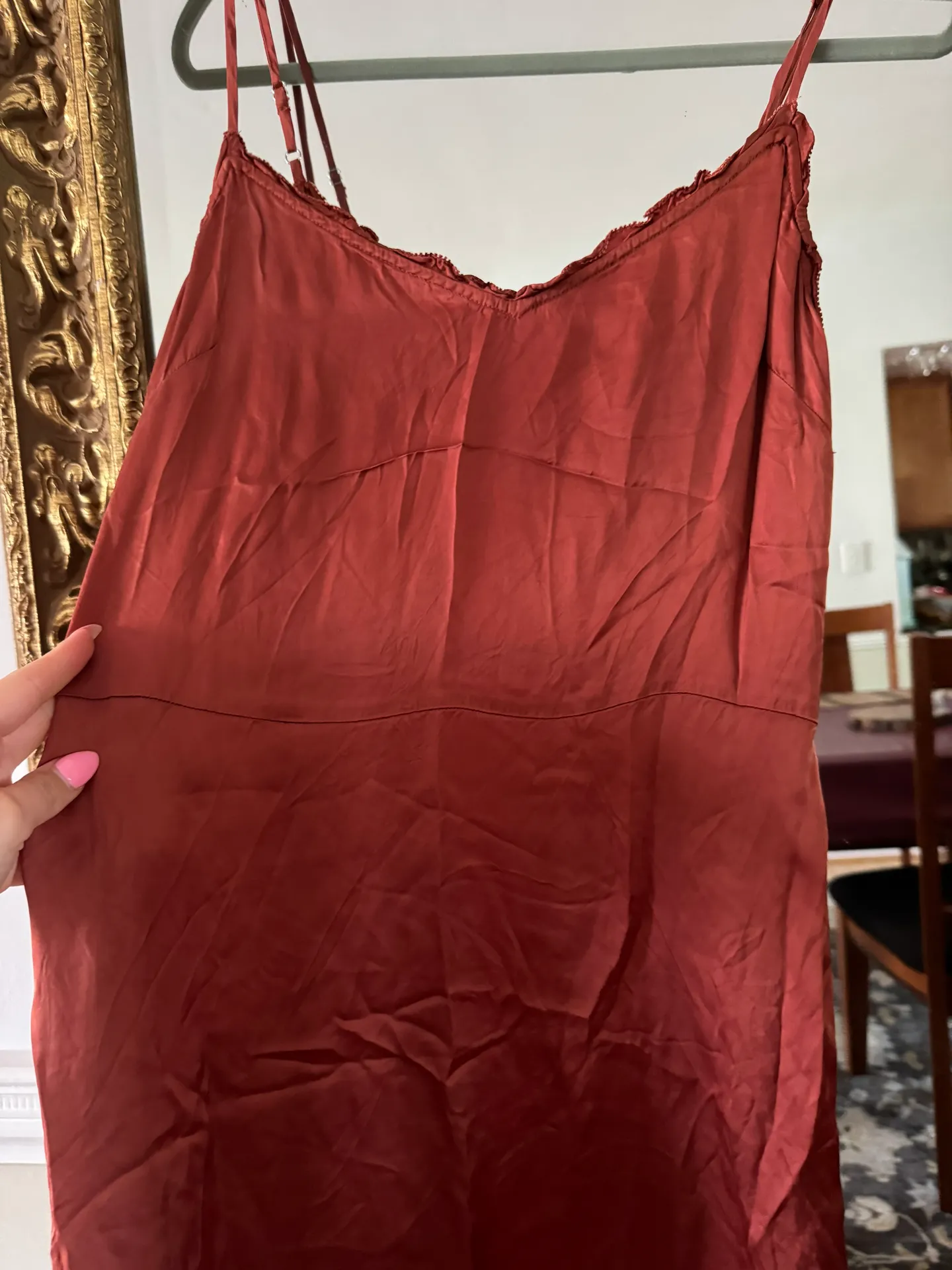 Midi Satin Dress Small - Image 2