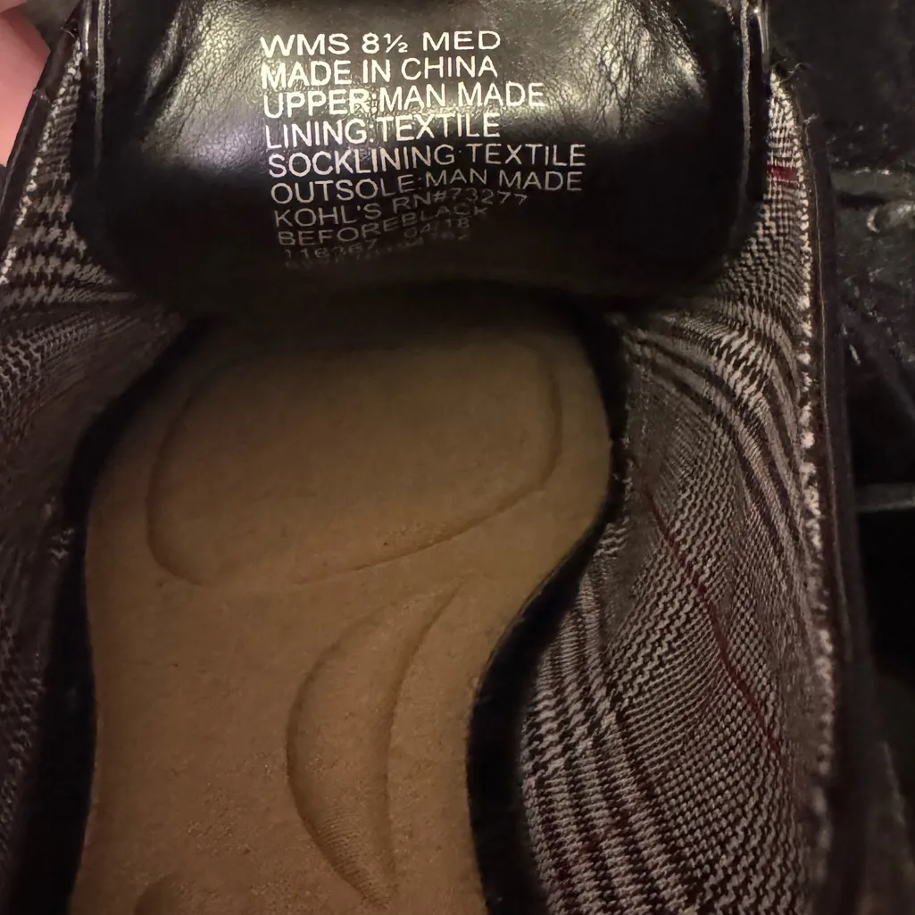 Apt 9 Black Platform Lace Up Faux Patent Leather Shoes 8.5 - Image 9