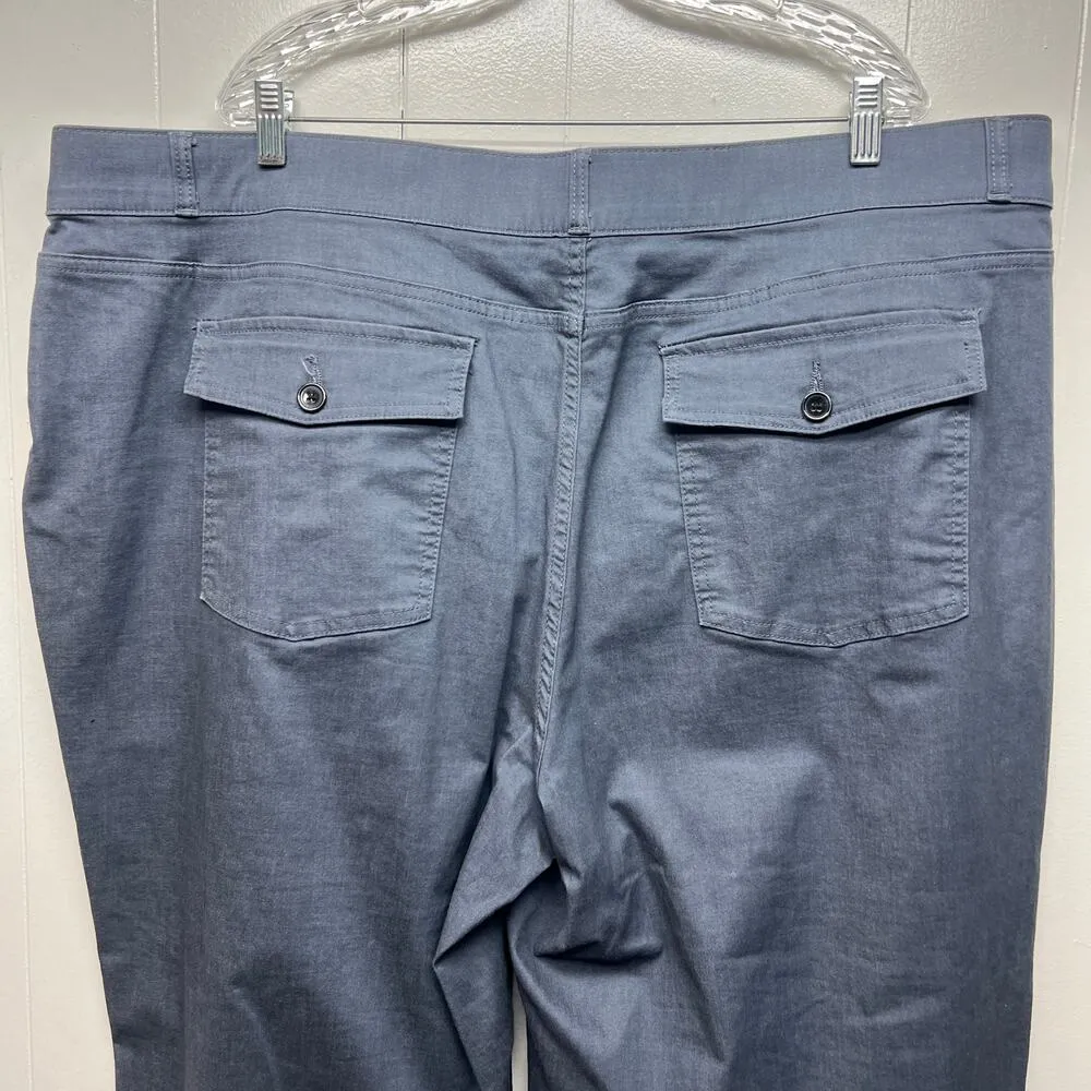 Terra & Sky Womens Pull On Pants 3X Crop Leg High Rise Stretch Spring Summer - Image 7