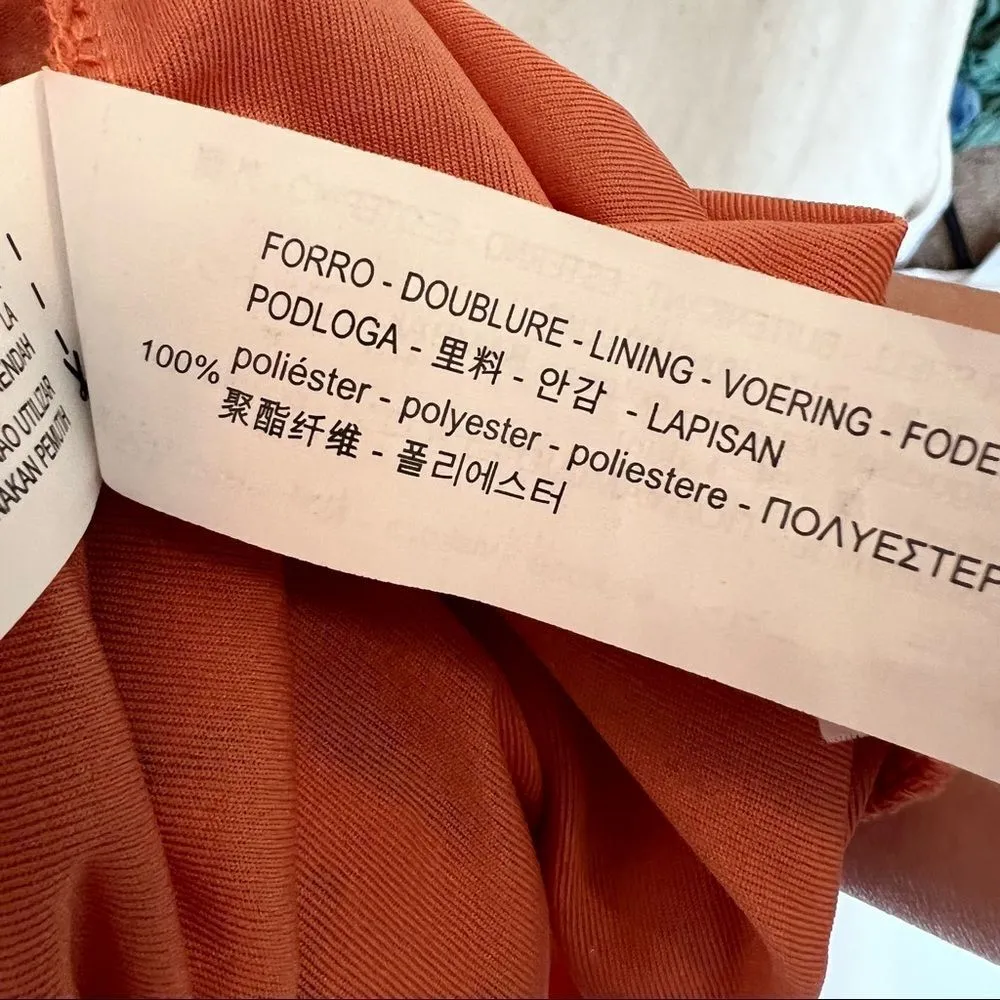 Zara Coral Lace Eyelet Dress - Image 8