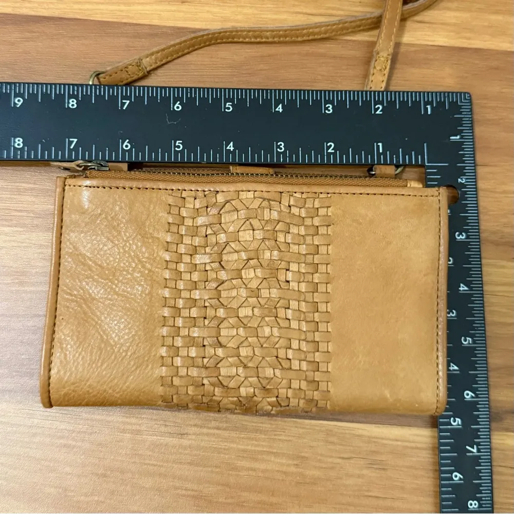 Unbranded TJMAXX Brown 100% Genuine Leather Multifunction Wallet Crossbody Bag - Image 9