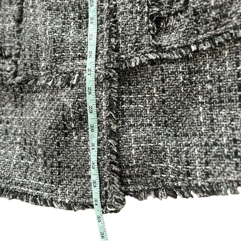 GUESS Women's Tweed Overcoat‎ Black Fringe Detail Size XL Casual Fall - Image 14