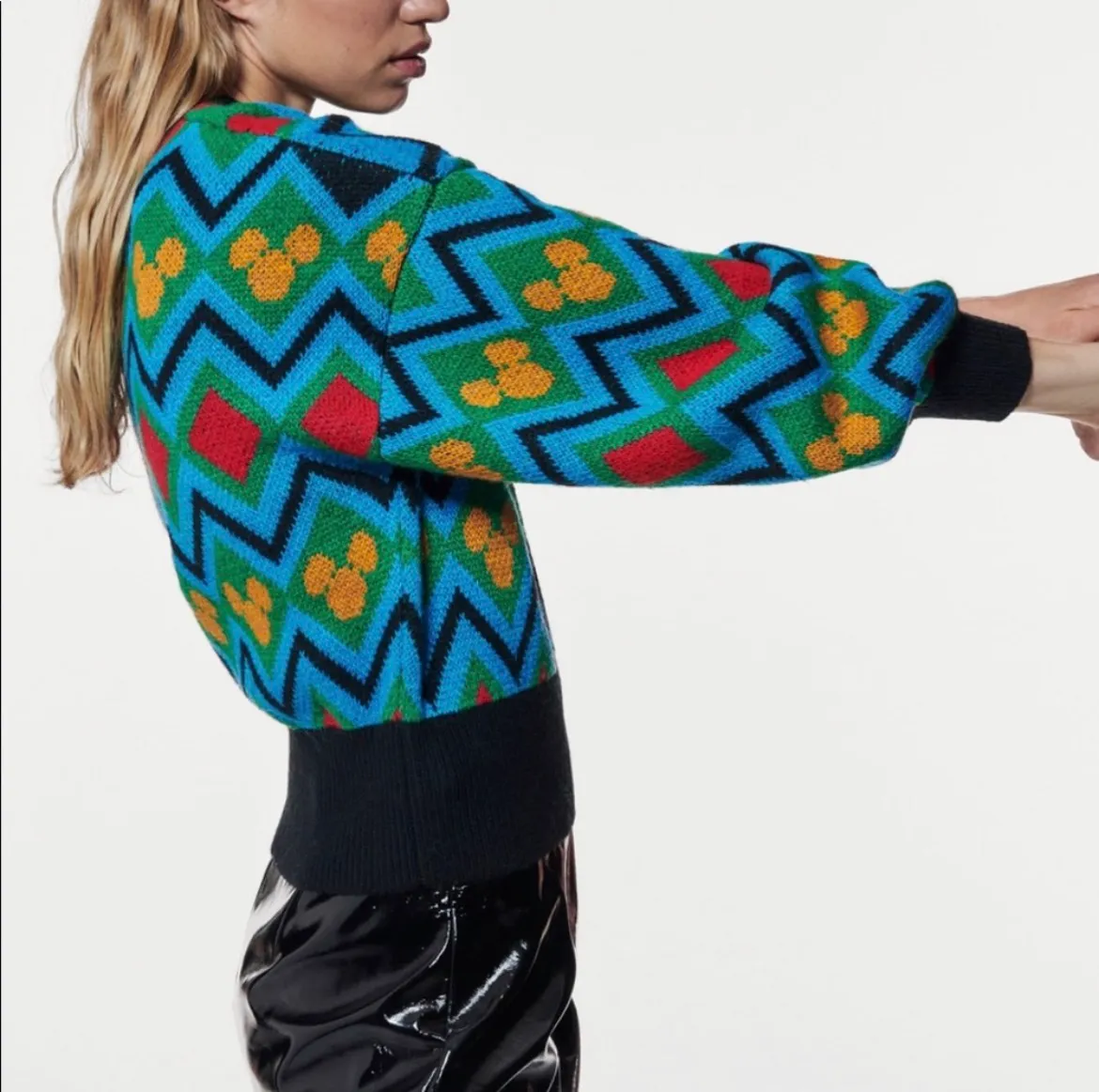 Disney Jacquard Knit Mickey Mouse Sweater - Image 6