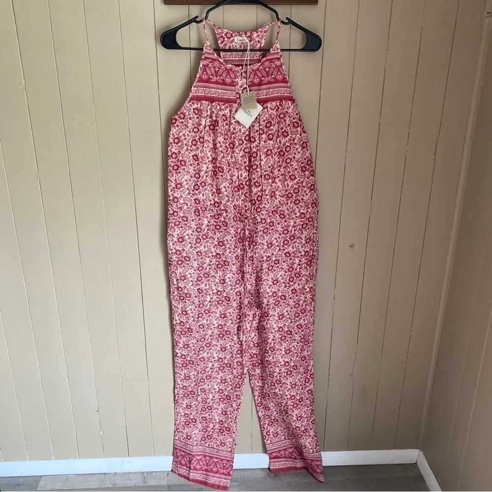 NWT Faherty Adella Jumpsuit in Sun Up Block Print Size Small - Image 7