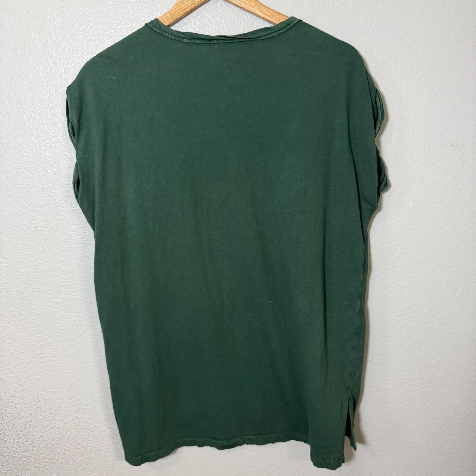 Aerie Women's Green Short Sleeve Henley Pocket T Shirt Size S - Image 7
