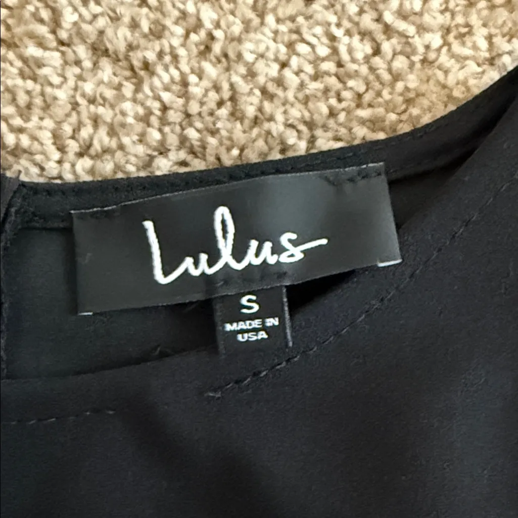 Lulu's Black Long Sleeve Ruffle Dress - Image 2