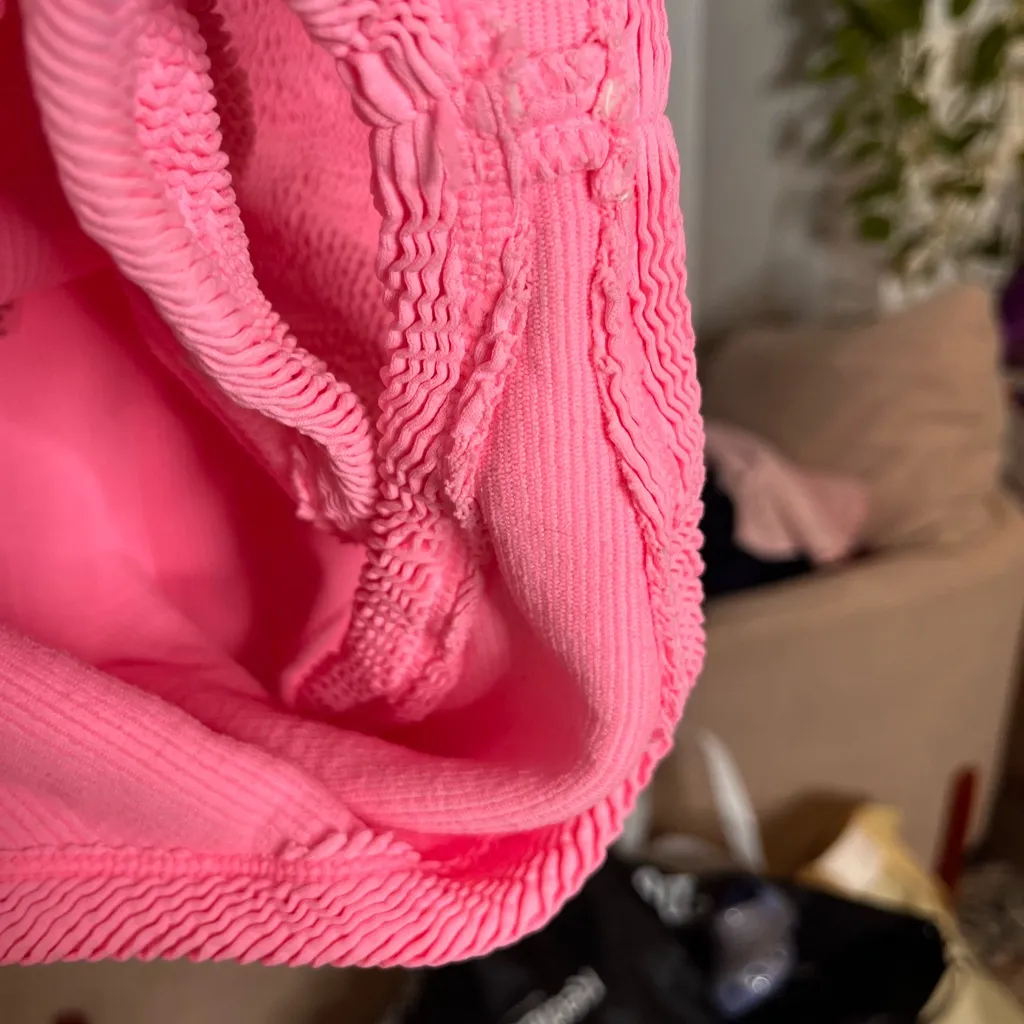 Kutswim Textured Barbie Pink Hunza Style Swimsuit L - Image 8