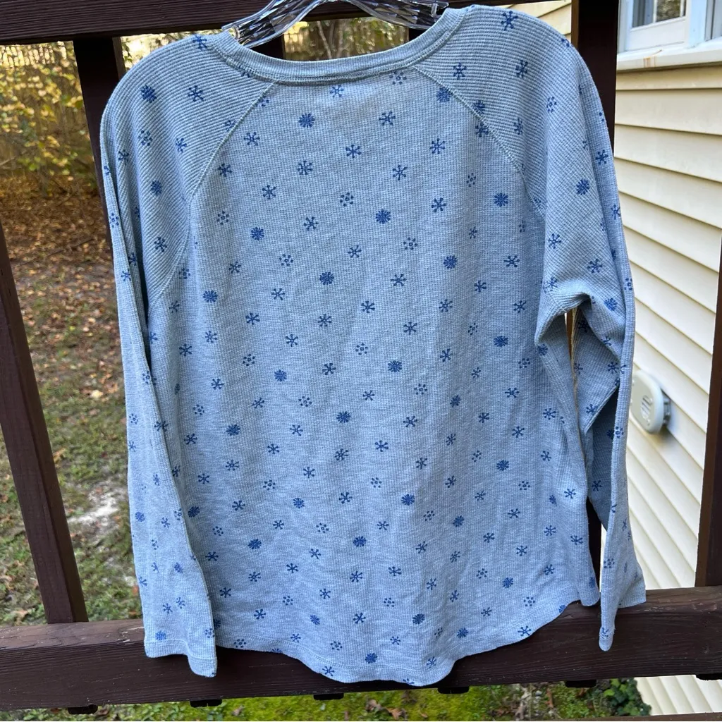 Eddie Bauer Women's Sleepwear Thermal Long Sleeve Pajama Lounge Shirt/Top|Sz:PL - Image 2