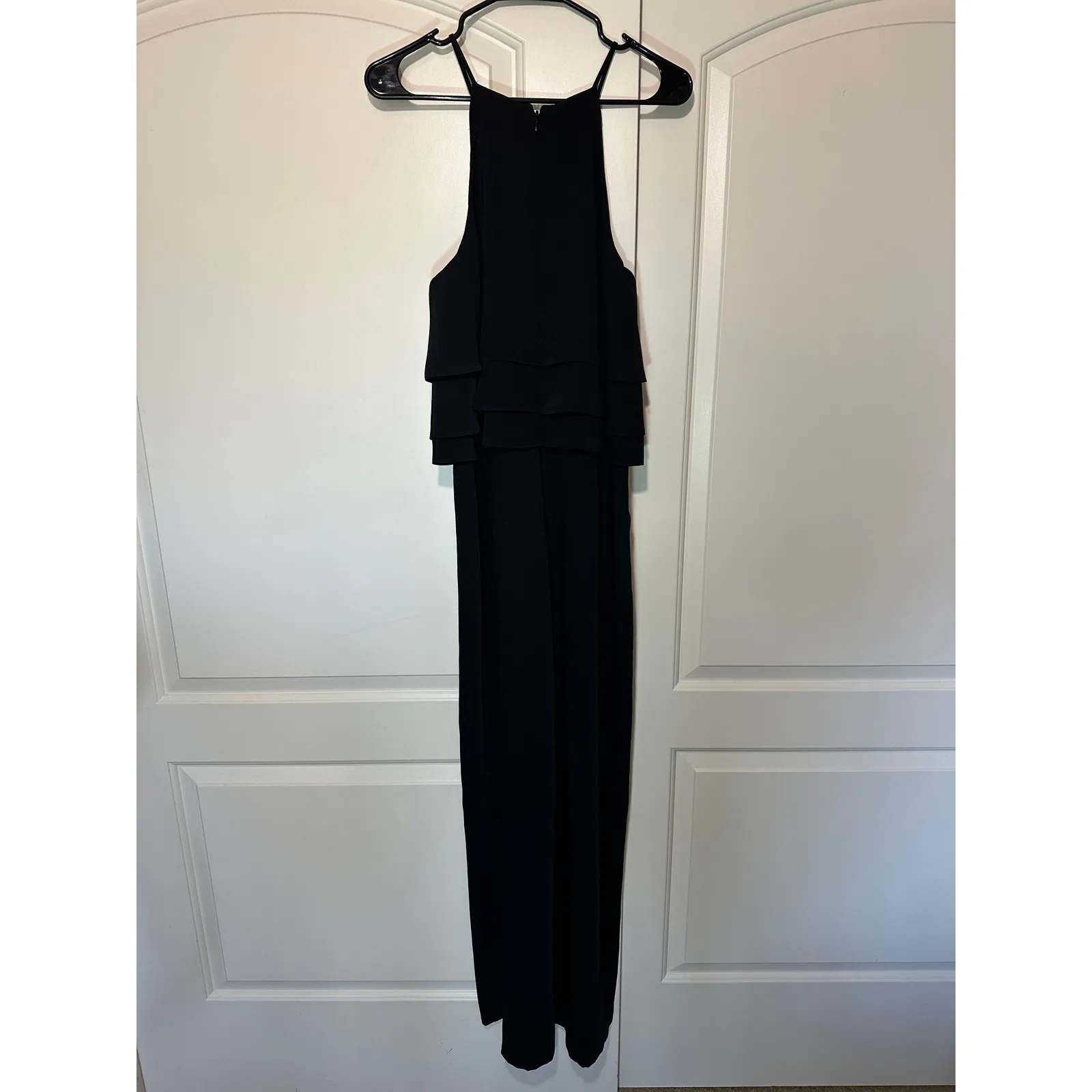 Gianni Bini Denise Black‎ Halter Tiered Ruffled Popover Wide Leg Jumpsuit 6 - Image 4