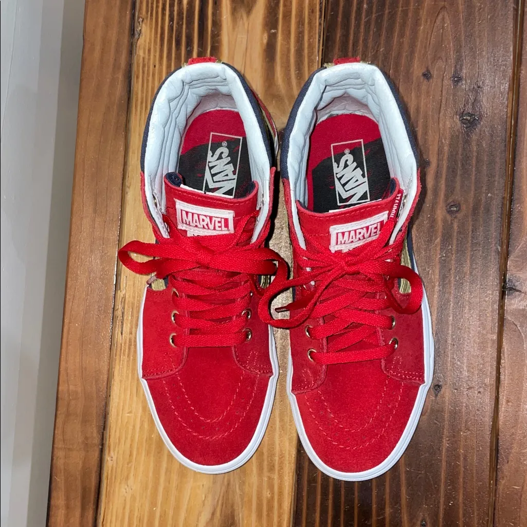 Vans Sk8-Hi Marvel Captain Marvel/ Wonder Woman Sneakers Men’s 6.5 Women’s 8 - Image 7