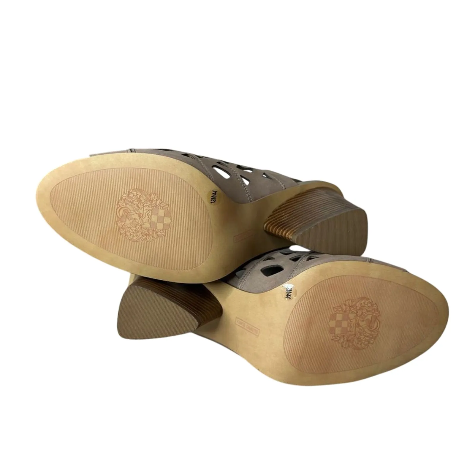 Vince Camuto Deverly Tan Cutout‎ Nubuck Block Heel Sandals 12 Travel Summer NWT - Image 6