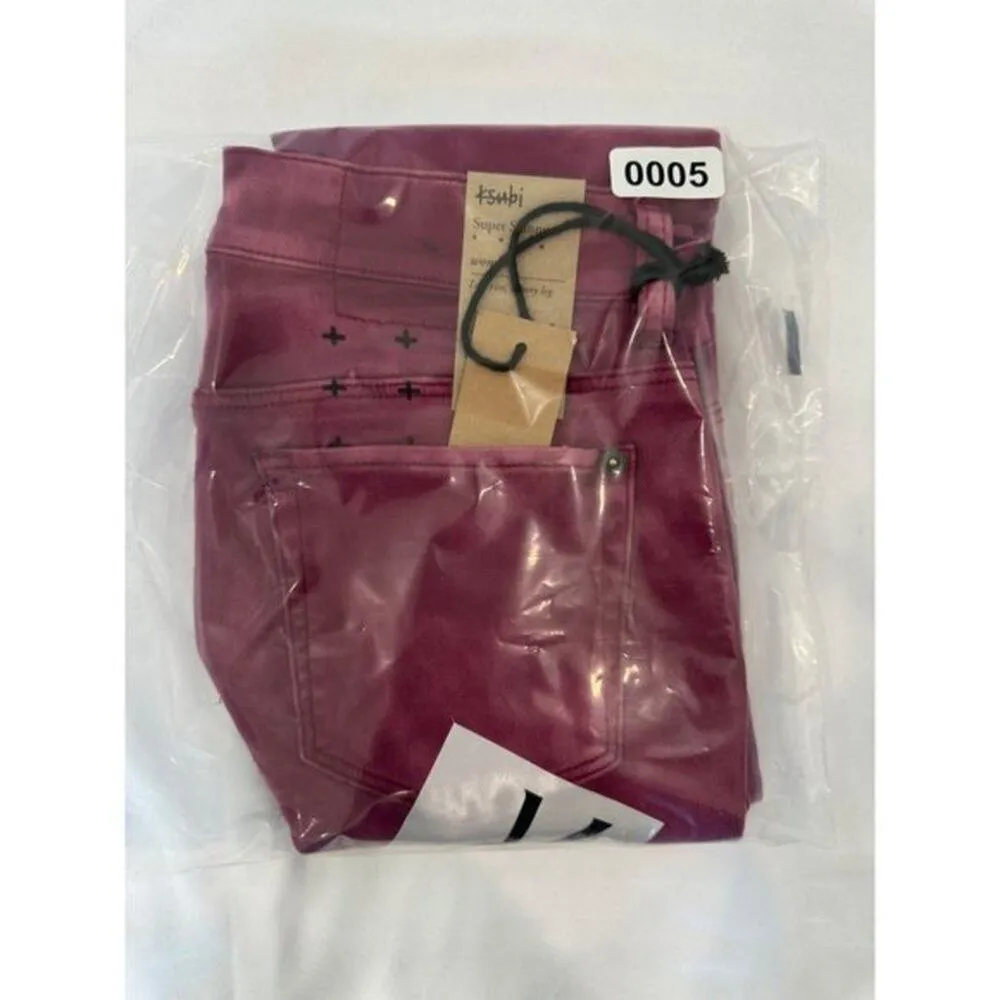 Ksubi Super‎ Skinny Y2K Magenta Women's Low Rise Jeans NWT 26 - Image 12