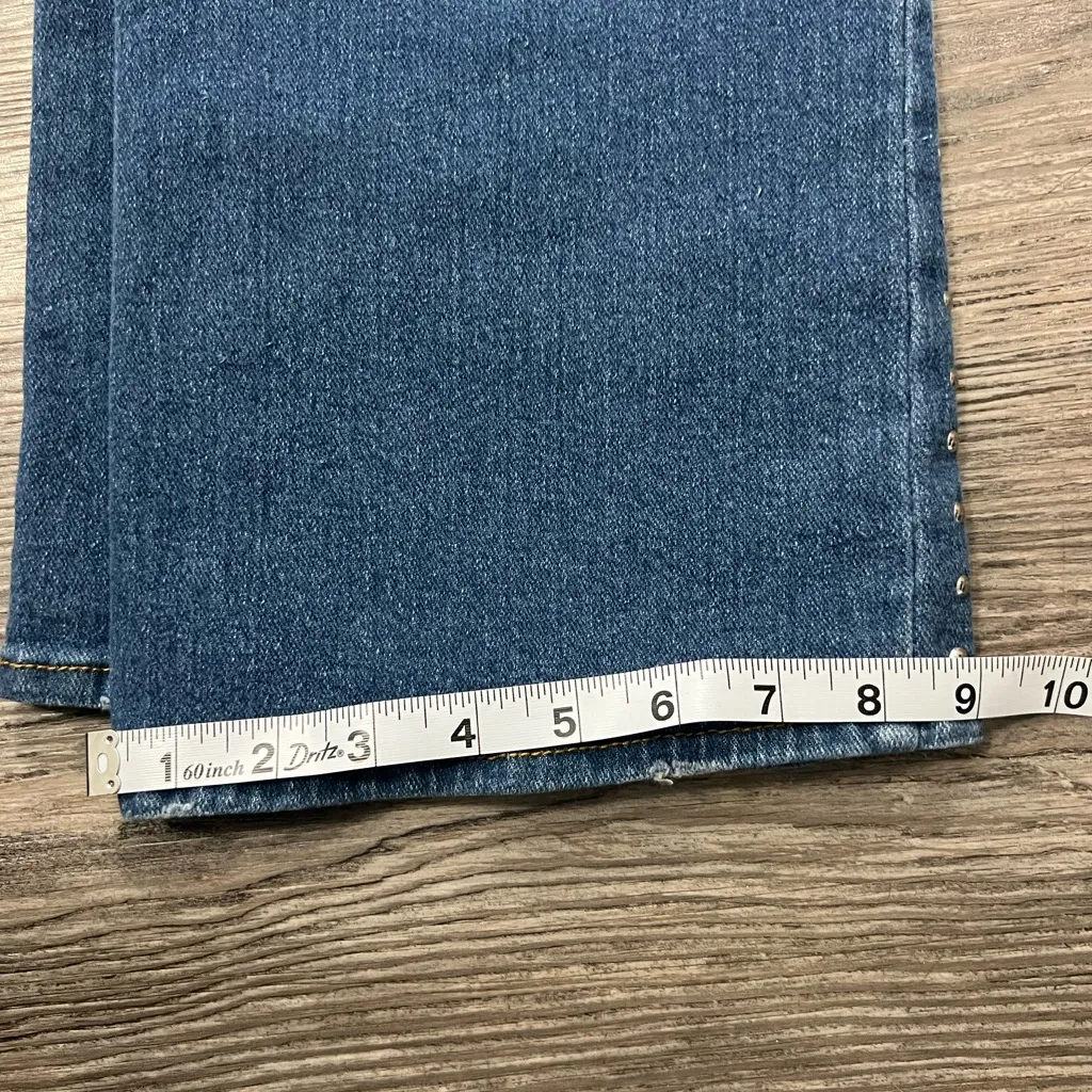 Jessica Simpson Blue Flare Jeans with Studded Accents - Image 8