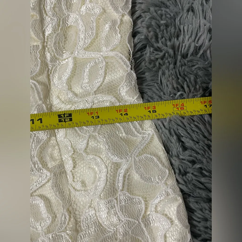 Jessica McClintock Vintage Women’s Off The Shoulder Lace Wedding Dress Size 7/8 - Image 15