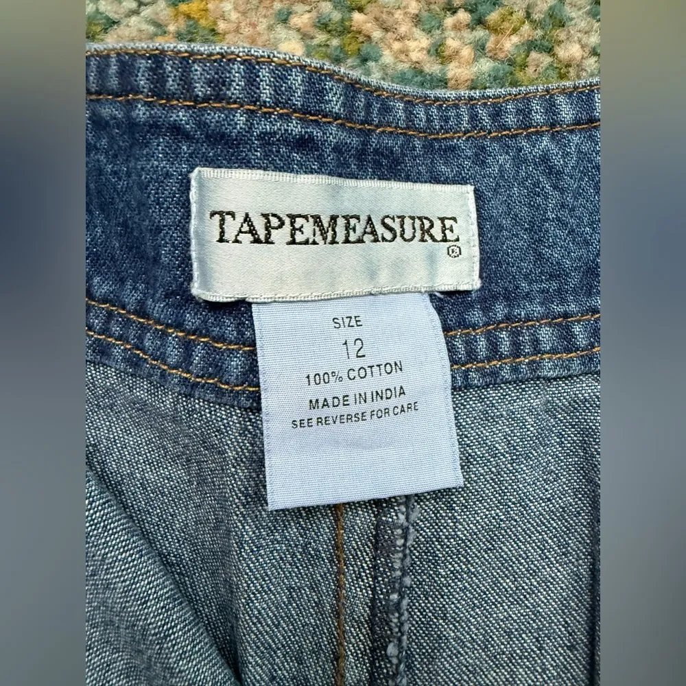 Vintage Y2K Tapemeasure denim jean skort, size 12 Blue - Image 6