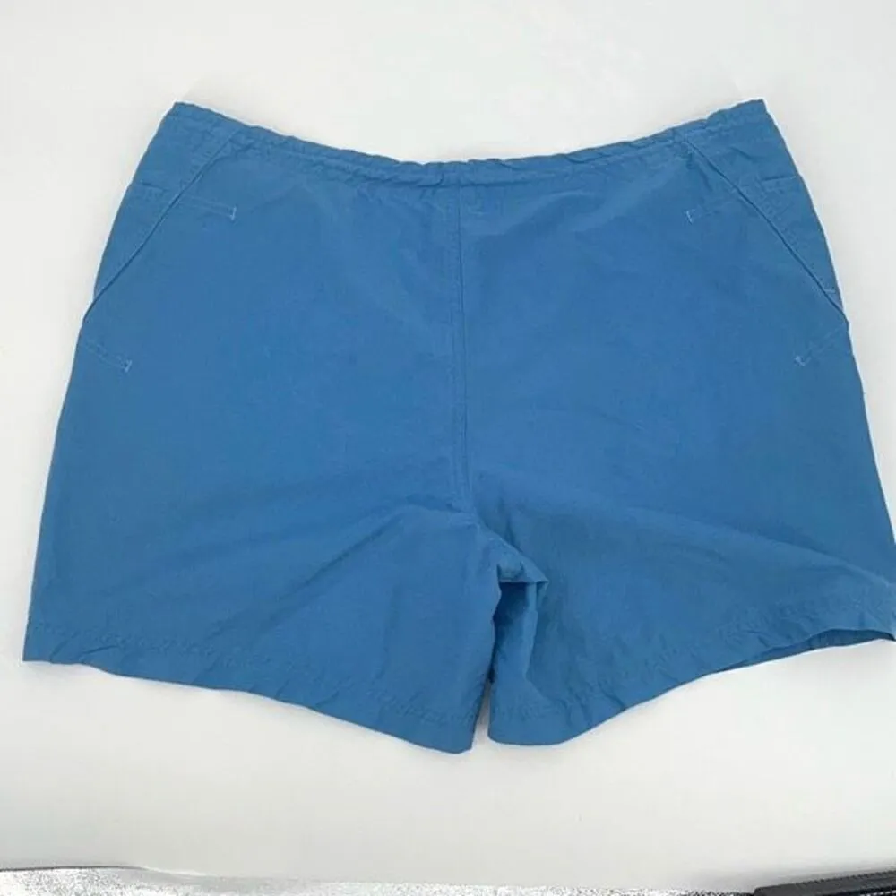 Columbia Sportswear Womens Mid Rise Cotton Blend Shorts Blue Large‎ - Image 3