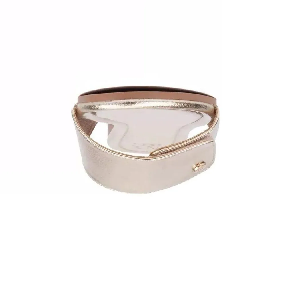 New York and Company Adelle Flat Sandal Gold 10 NWT IN BOX - Image 5