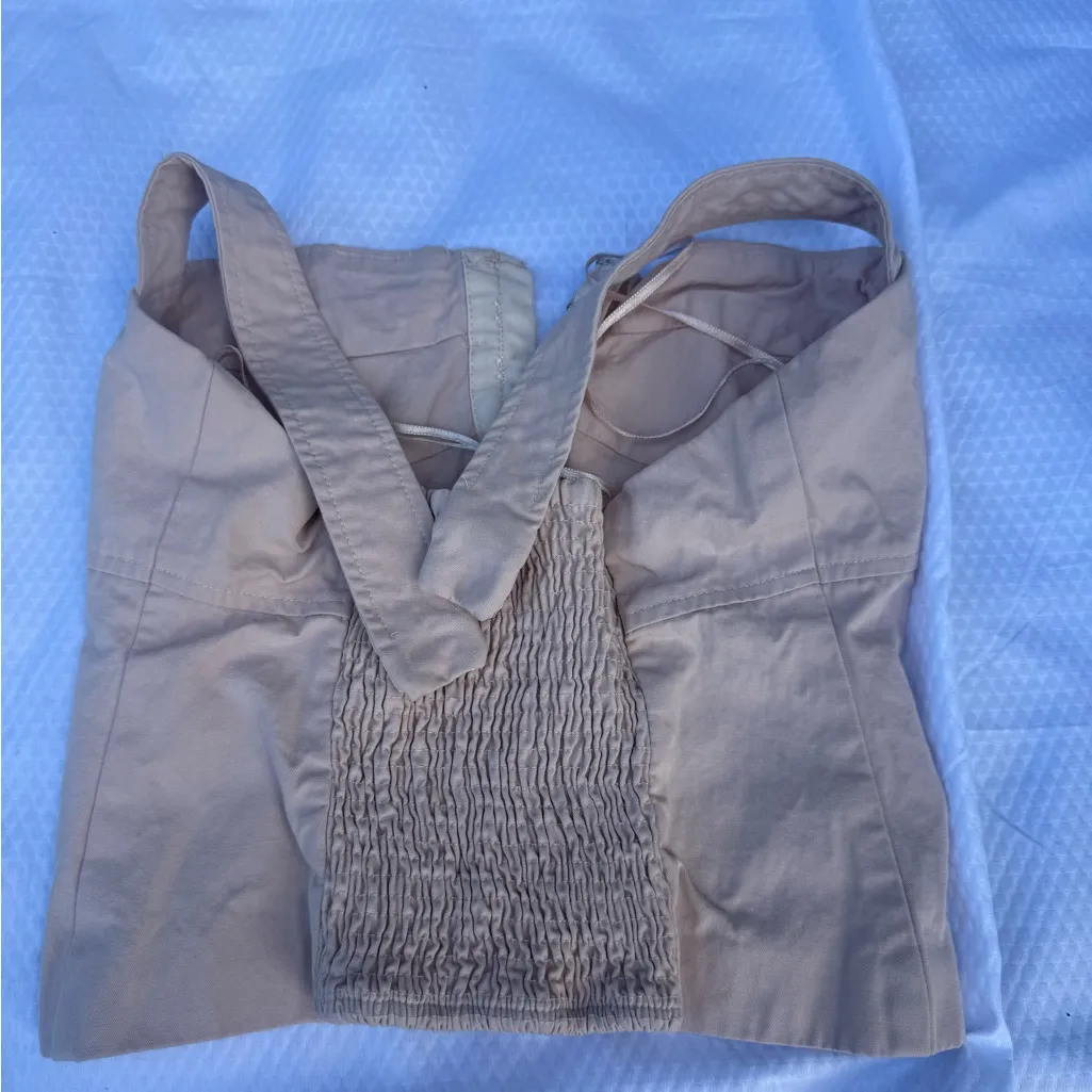 Zara Light Beige Quilted Material - Image 3