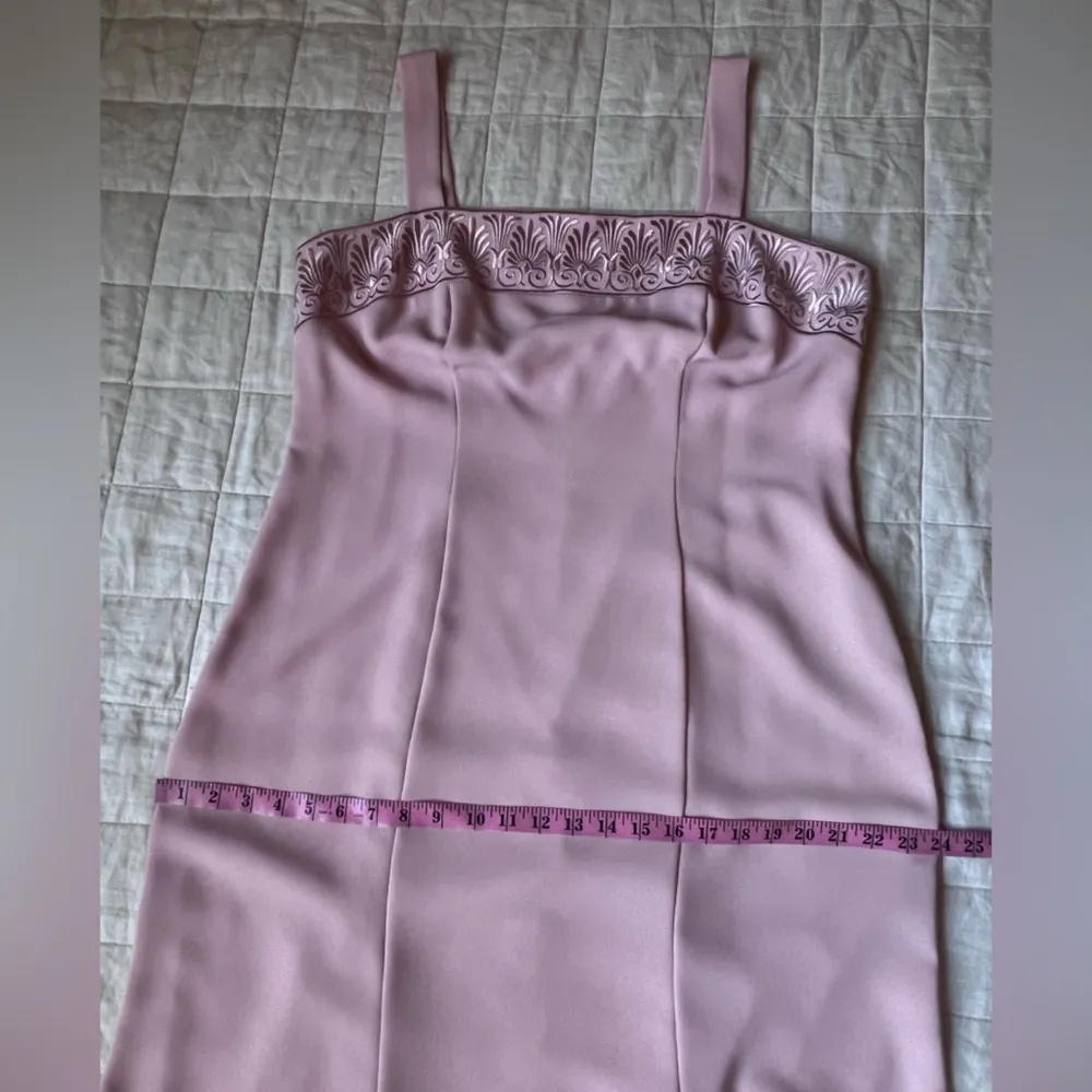 Ursula Of Switzerland Dusty Light Pink Embroidered Midi Dress & Jacket Set - Image 9