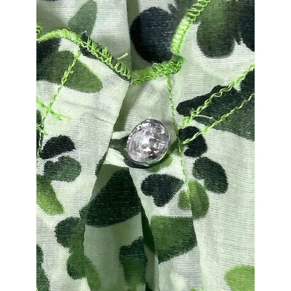 KOI Scrub Top XS Green Butterfly Print NEW Style 191PR - Image 6