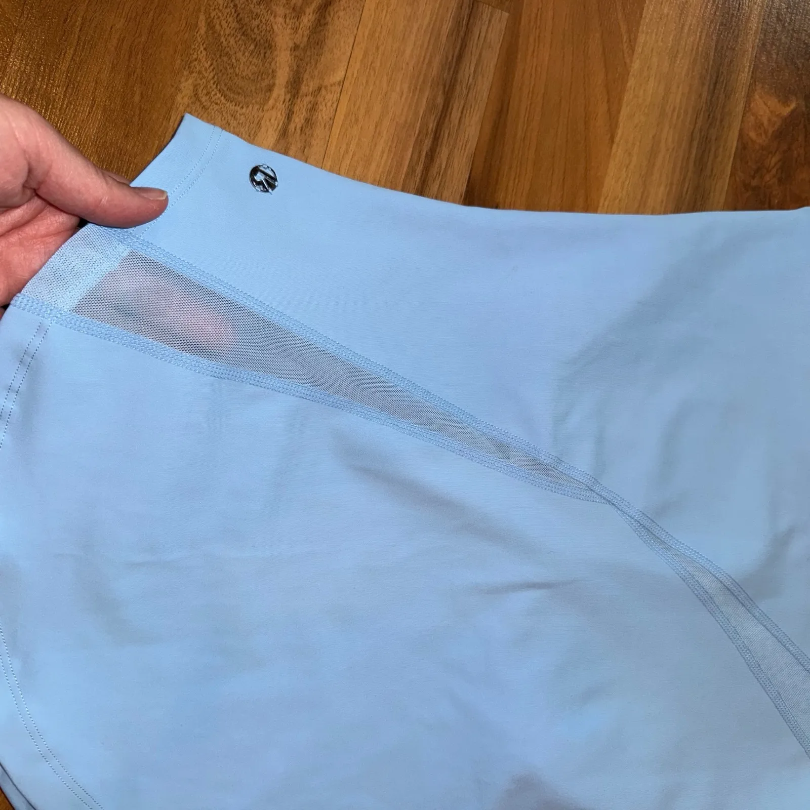 Buffbunny One Shoulder Top Athleisure Athletic‎ Workout Tank Light Blue Small - Image 2