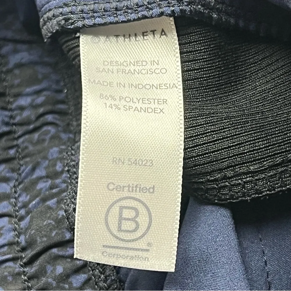 Athleta Brooklyn Jogger Black Blue Printed Pull On Womens Size 8 Athletic *FLAW* - Image 3