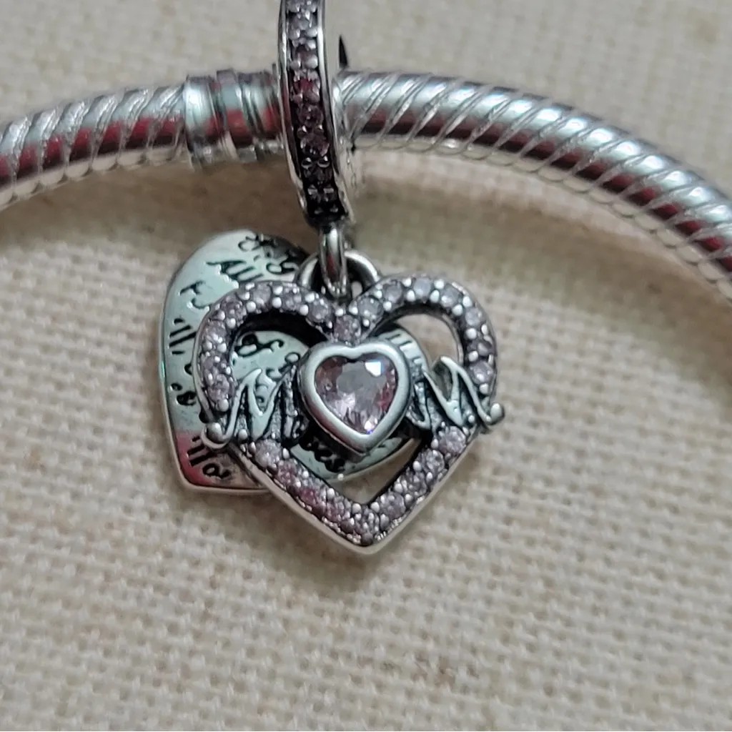 Pandora Silver Heart Charm Bracelet - Image 3