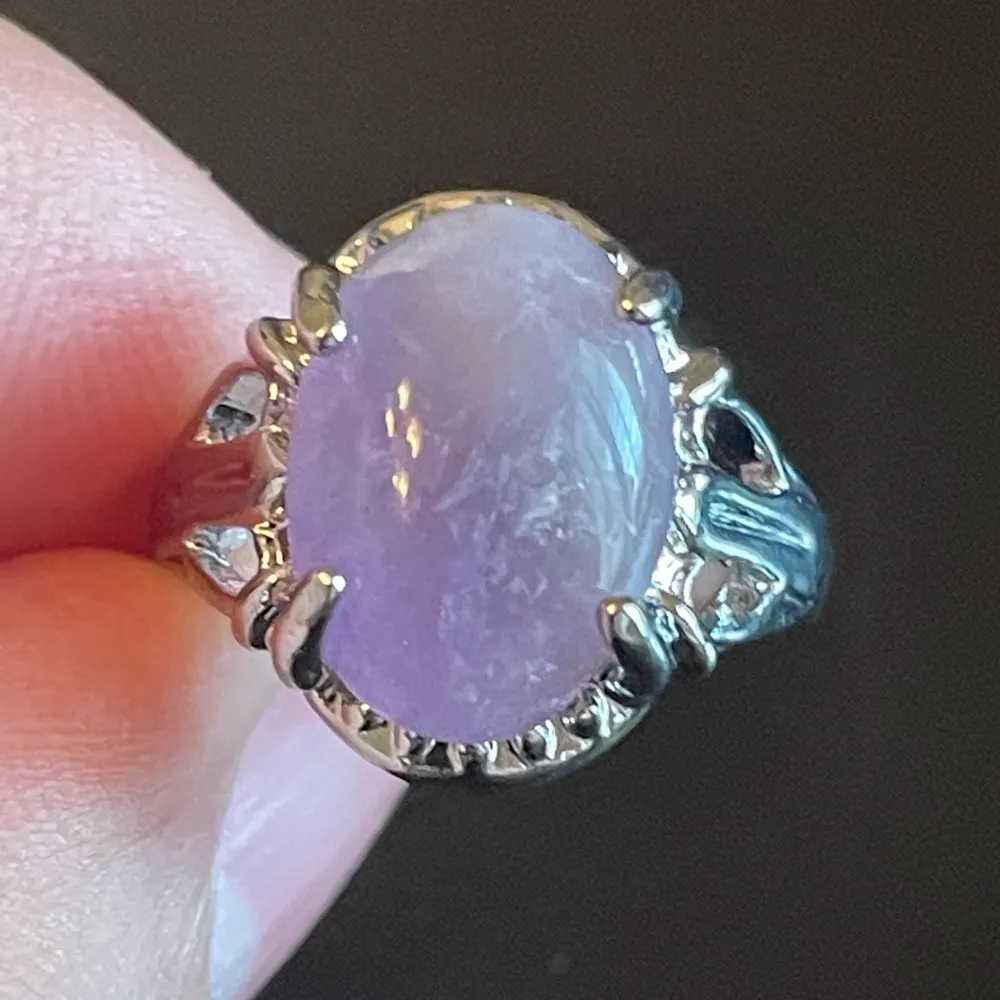 Purple amethyst gemstone S925 silver ring size 5.25 - Image 5
