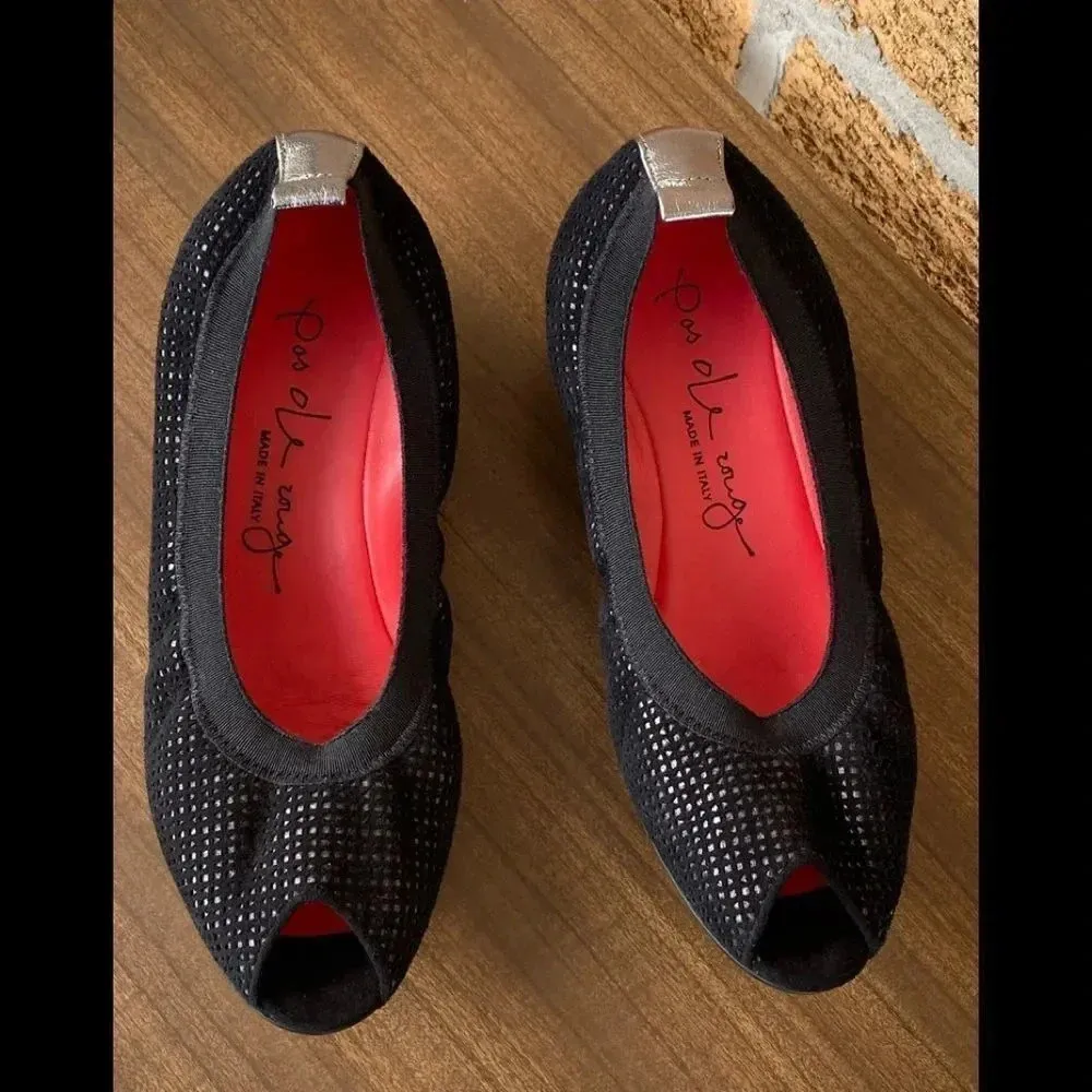 Pas de rouge wedge shoes size 7.5 Black - Image 3