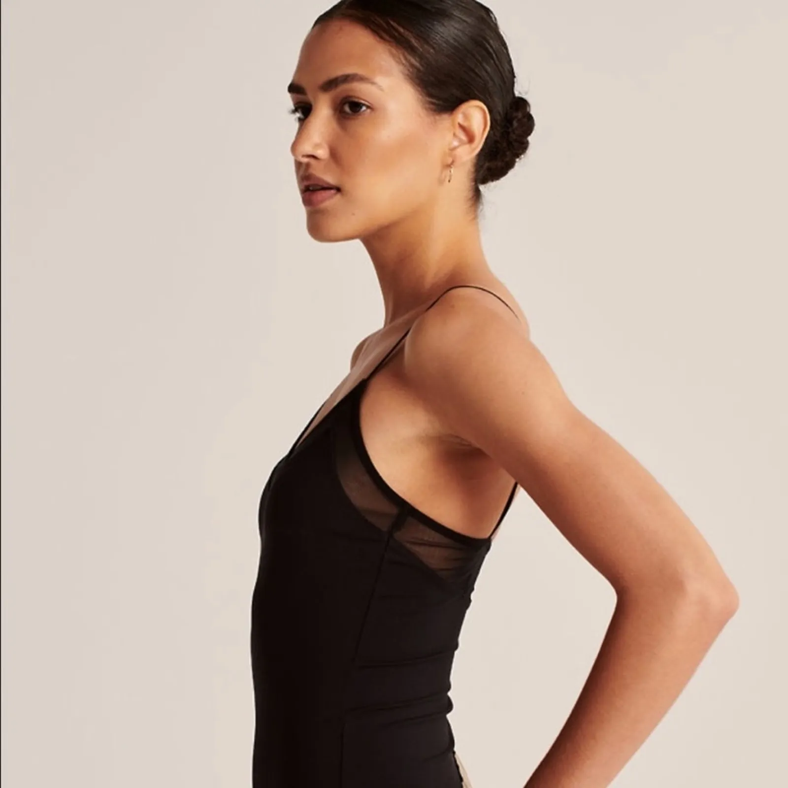 Abercrombie Black Seamless Mesh Bodysuit NWT XS - Image 7