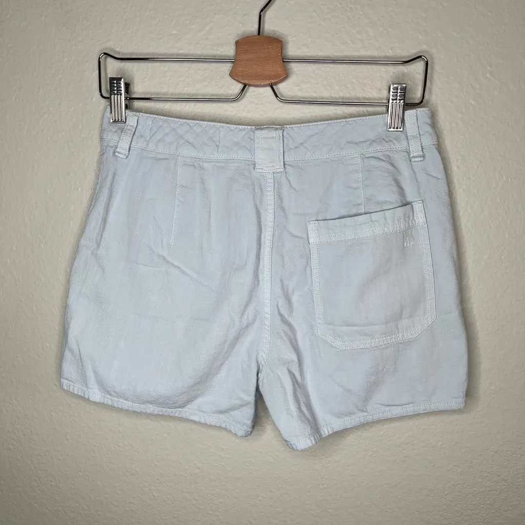 Rag & Bone Womens Light Blue Venice Bayside High-Rise Cotton Shorts Size 26 - Image 2