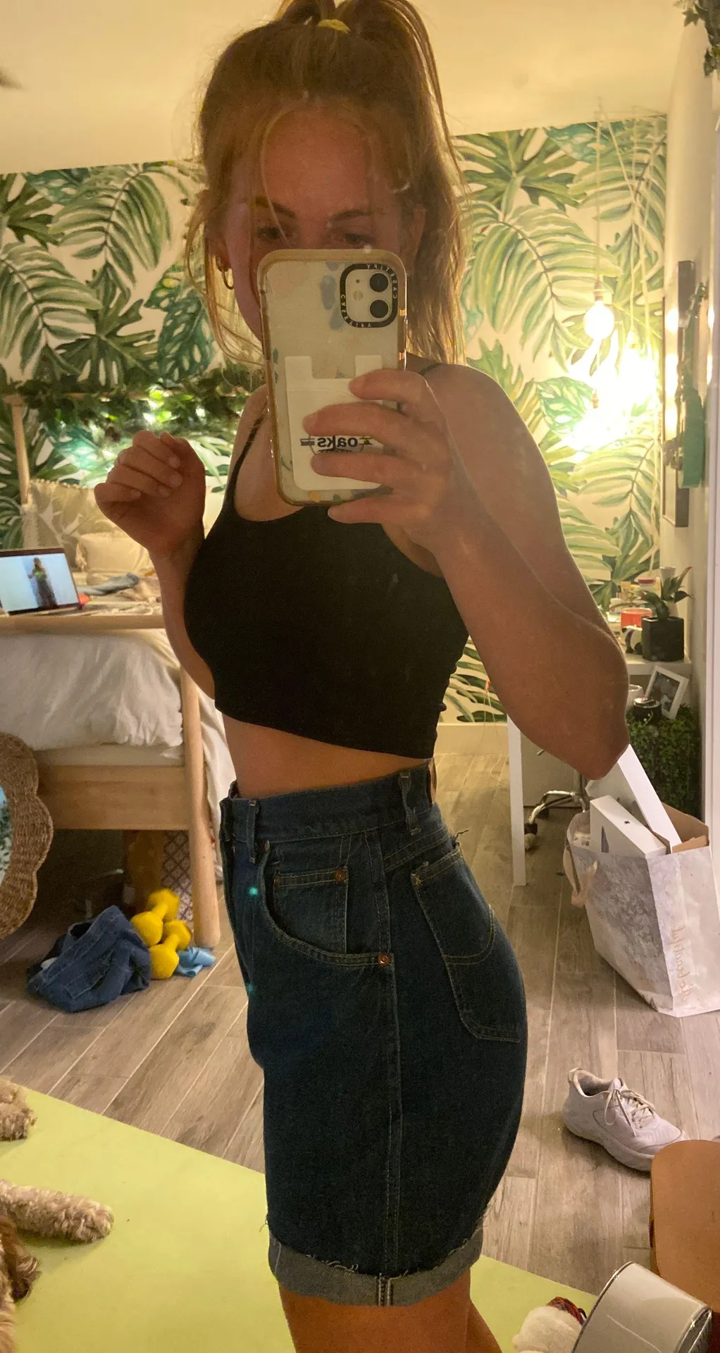 Vintage  High Rise Mom Denim Shorts - Image 3