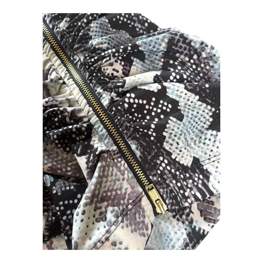 JENNIFER Lopez JLO Plus Midi DRESS 1X Women's Snakeskin Print Side Zip Mob Wife - Image 3