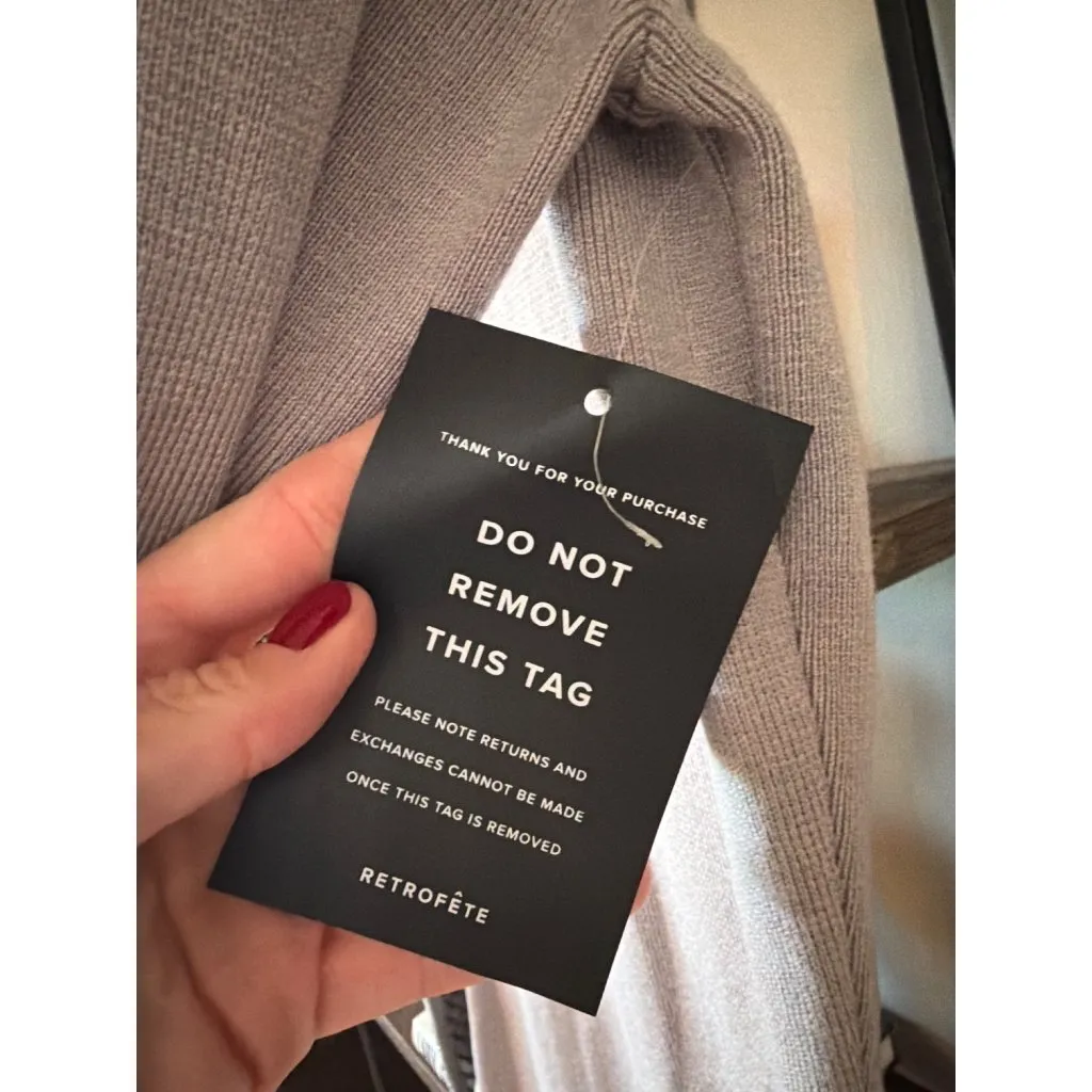 retrofete Monroe Embellished Knit Dress Cloud Womens Size Small Gray - Image 11