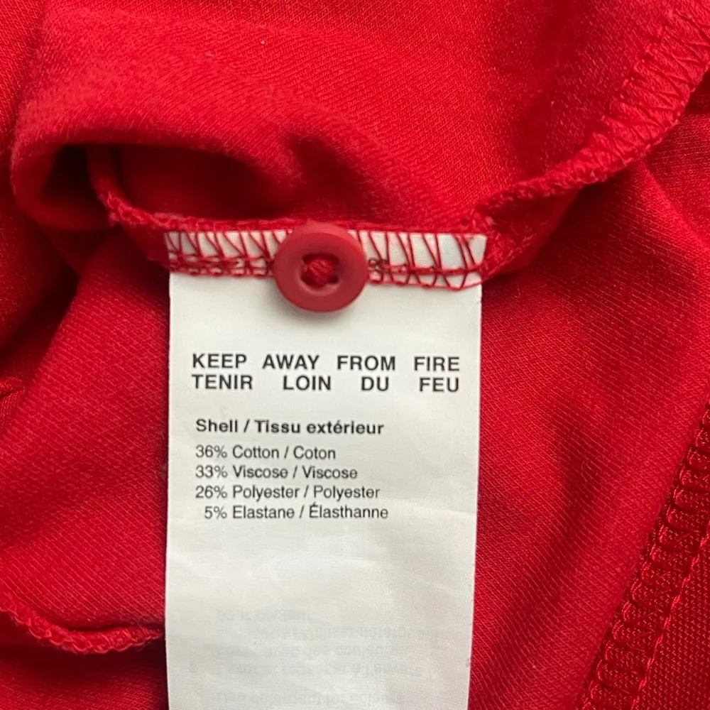 Puma Red Polo Button Down Shirt with Cuffed Cap Sleeves - Image 6