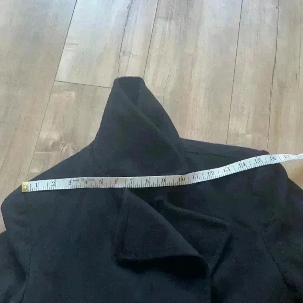 Fleurette Loro Piana Wool Black Coat Sz 8P - Image 12