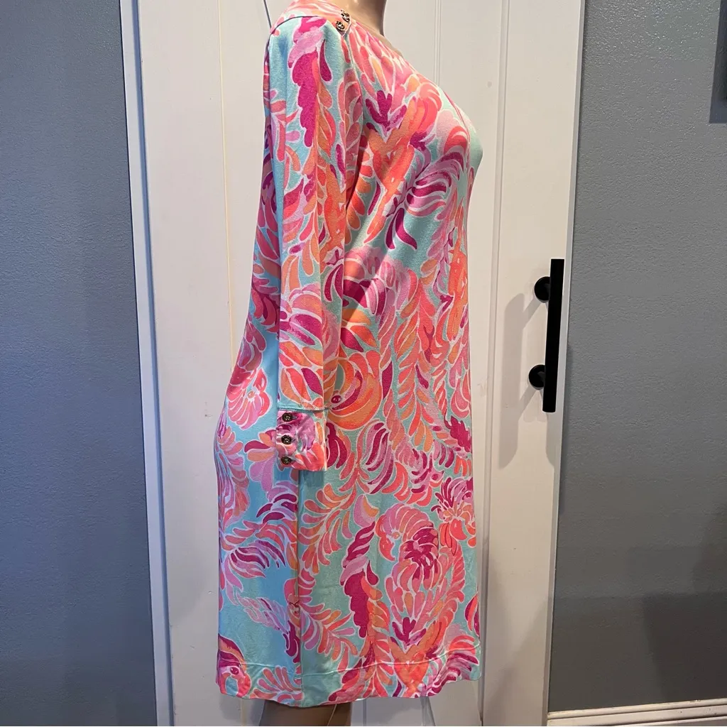 Lilly Pulitzer xl Sophie love birds boatneck 3/4 sleeve gold tone buttons - Image 7