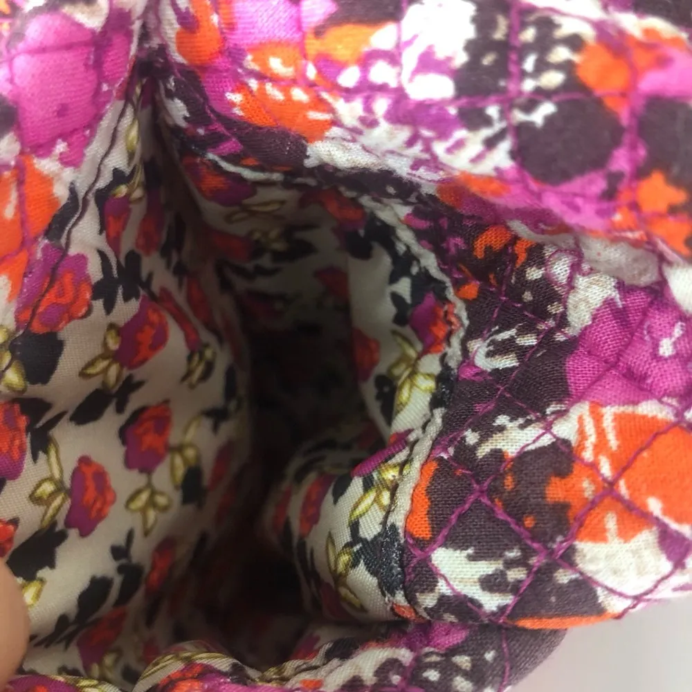 Vera Bradley Hadley Tote Purse Bag Pink Plaid Picnic Boho Art VBL16 Tweed - Image 9