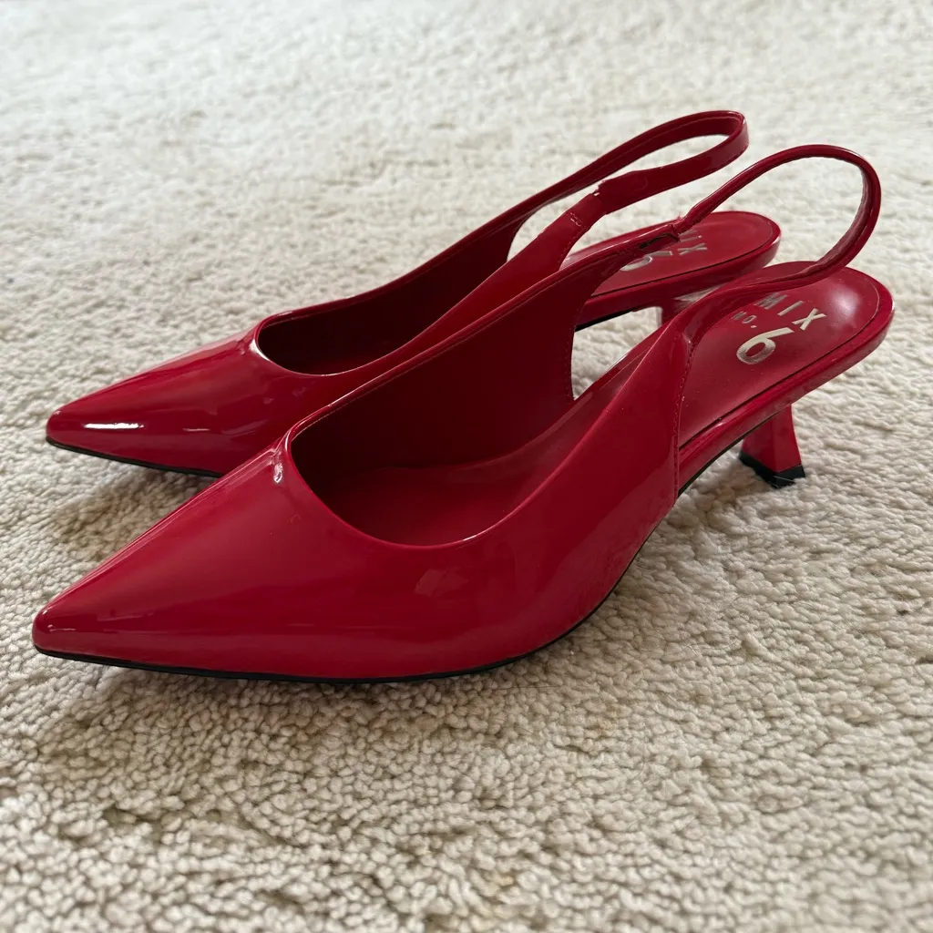 Cherry Red Kitten Heels - Image 3