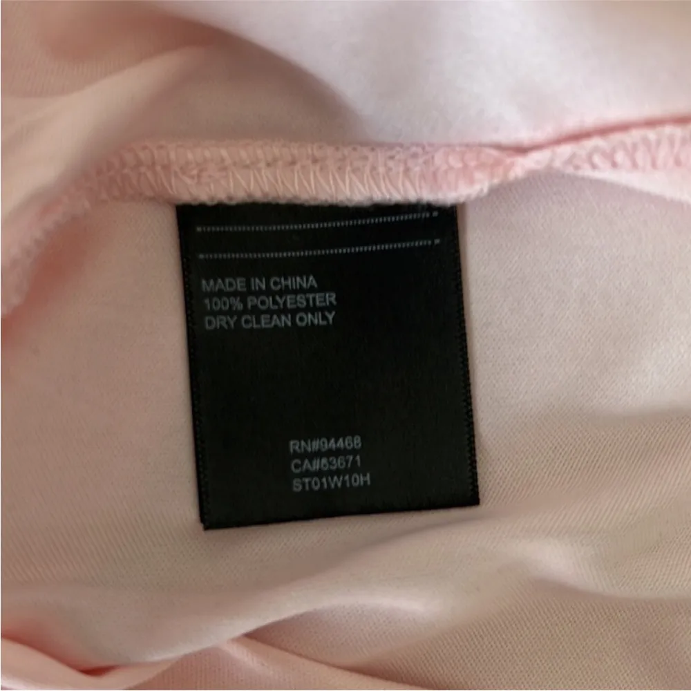 Sage Collective NWT mini dress 12 smocked waist pale, blush pink short sleeve - Image 8