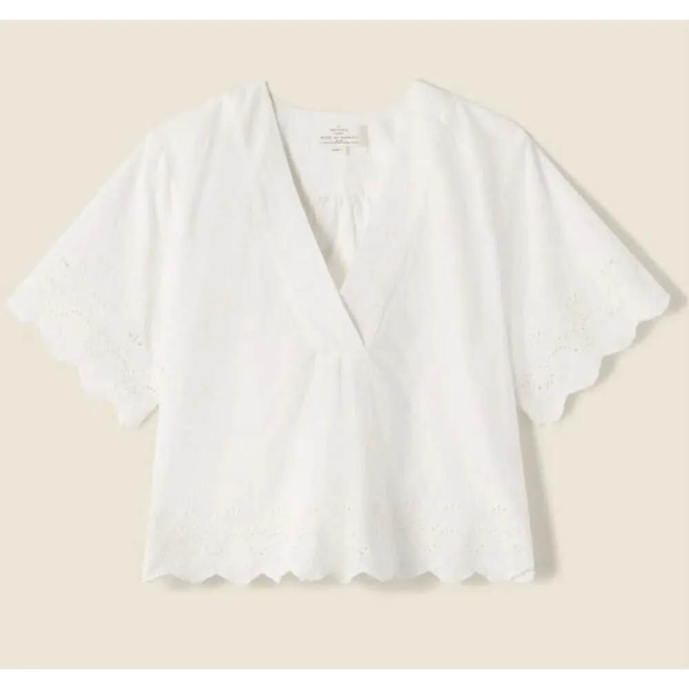 Trovata Neve Shirt, Broderie Anglaise Sz. M White Size M - Image 4