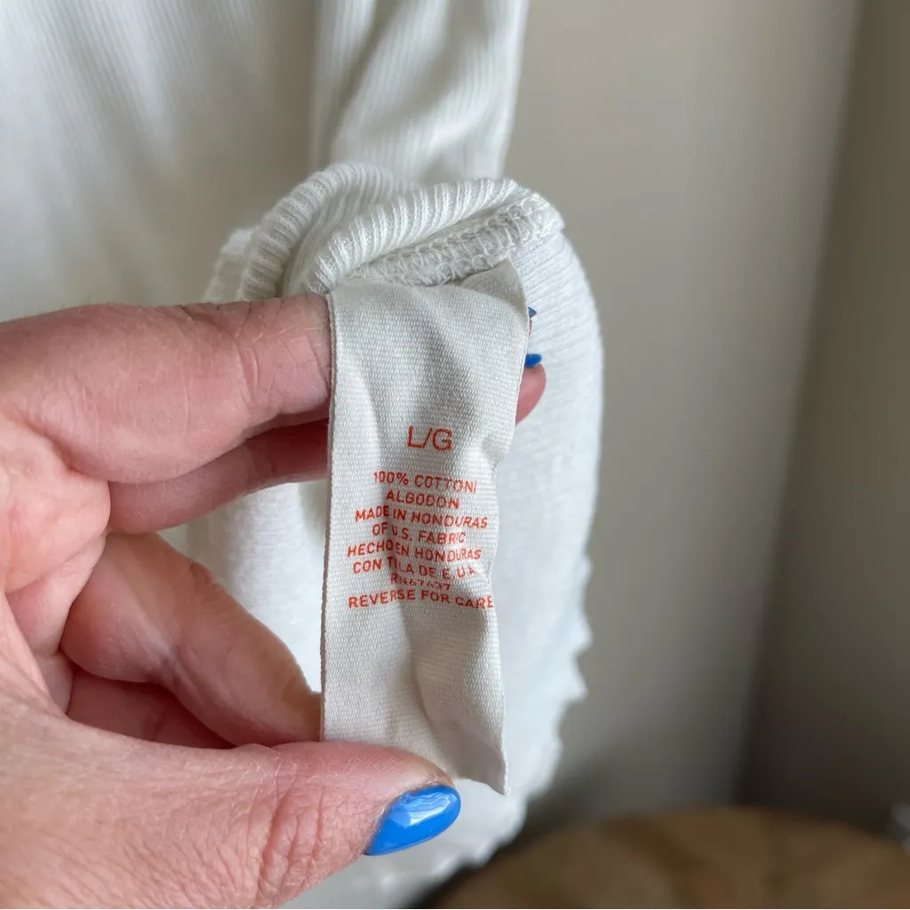 Vintage Polo Jeans 67 Ralph Lauren Women's‎ Size Large White Tank Top - Image 4