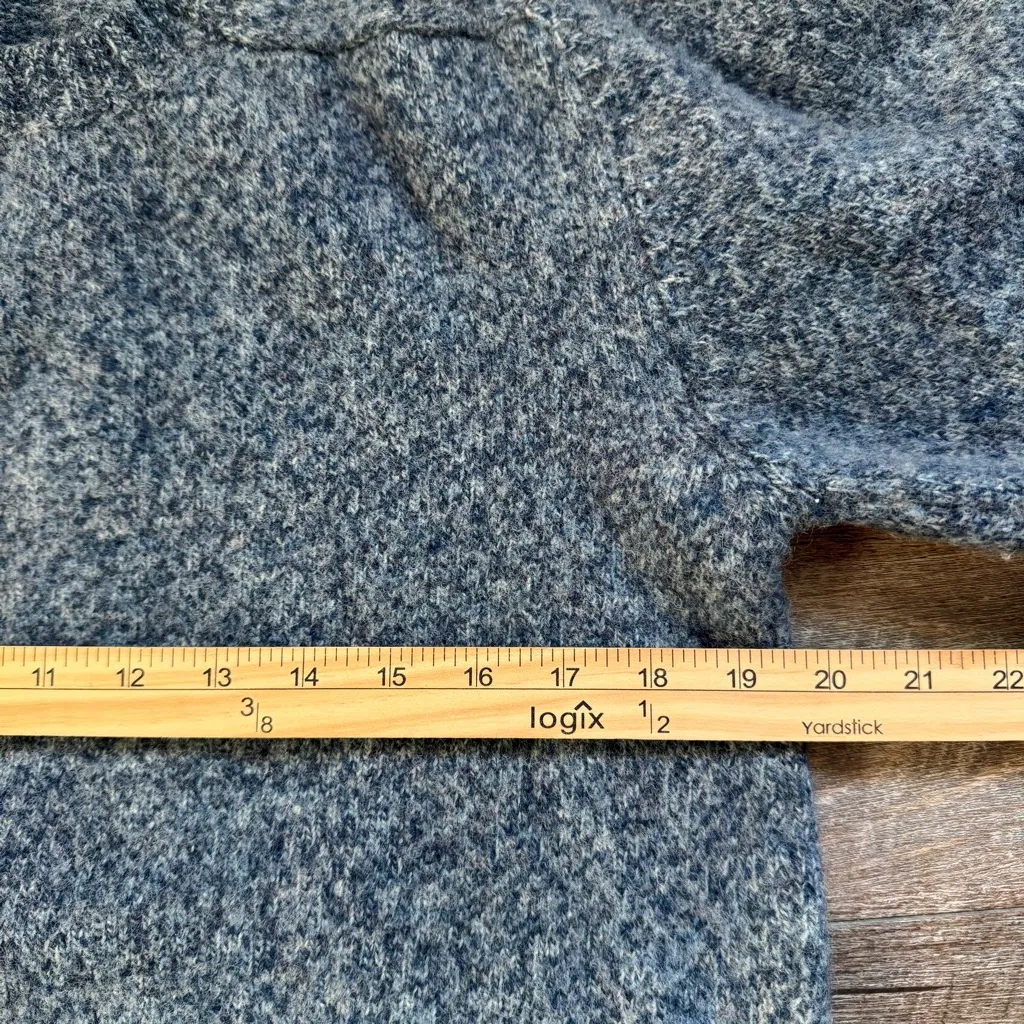 Vintage Pierre Balmain Wool Blend Grey Blue Pullover Crew Neck Sweater Sz Small Gray - Image 8