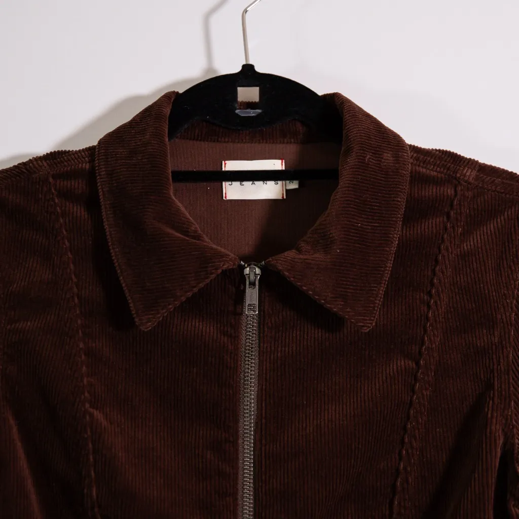 Alice And Olivia Gorgeous Corduroy Velvet Full Length Jumpsuit Dark Chocolate 27 - Image 2