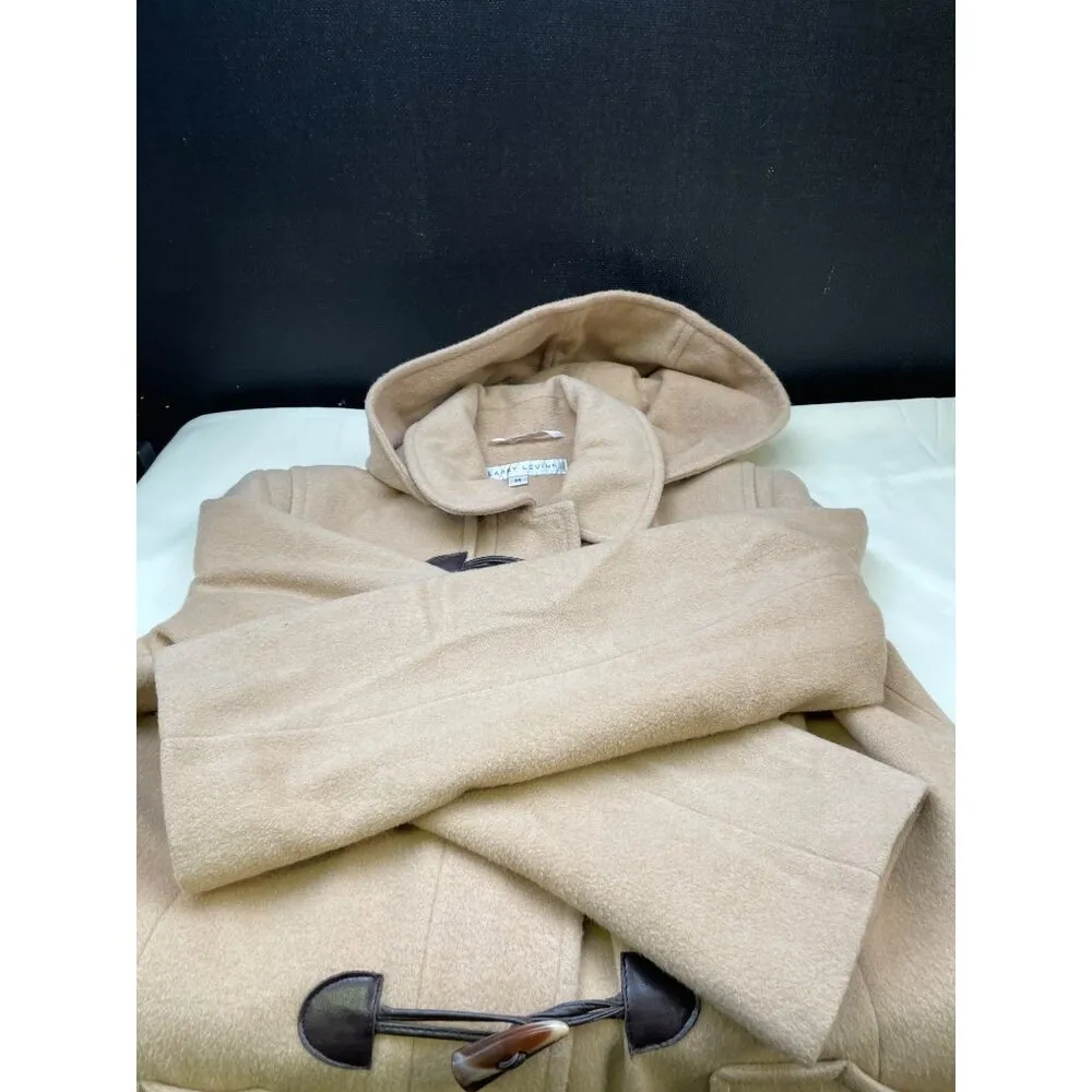 Larry Levine Women's Tan Coat Zip up & Button Closure Size 14 SKU 5705 - Image 6