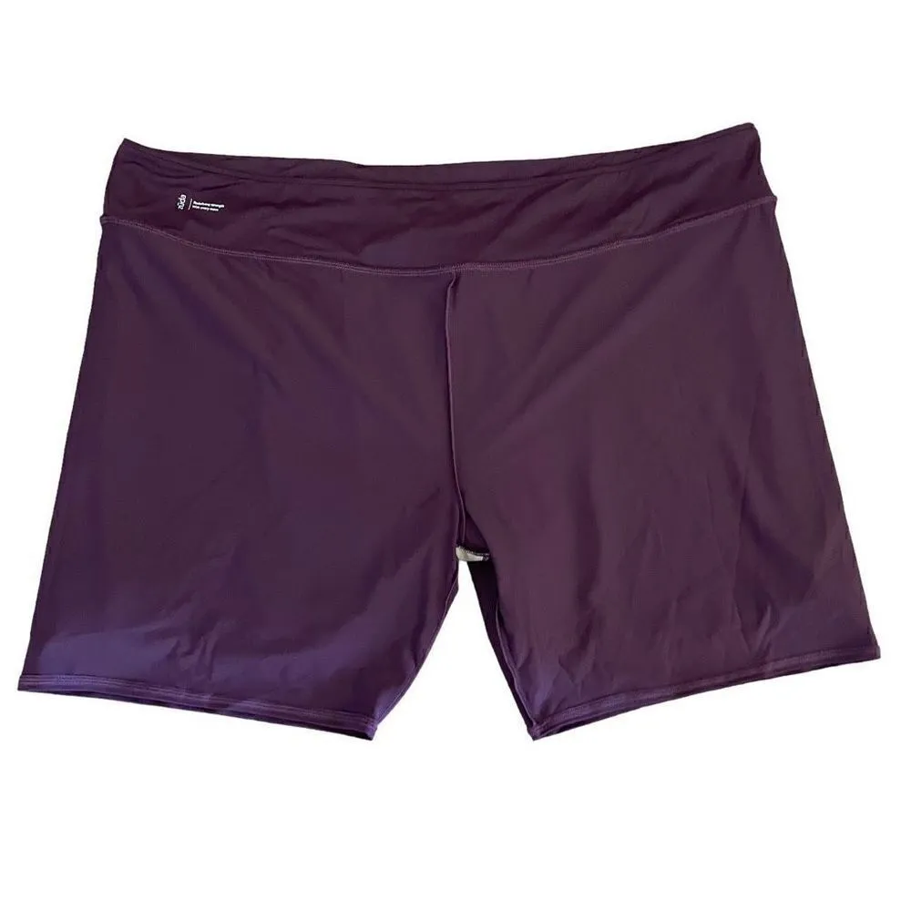 zuda Blackberry Bermuda Swim Skort Women SZ 4X #1260 Purple - Image 5