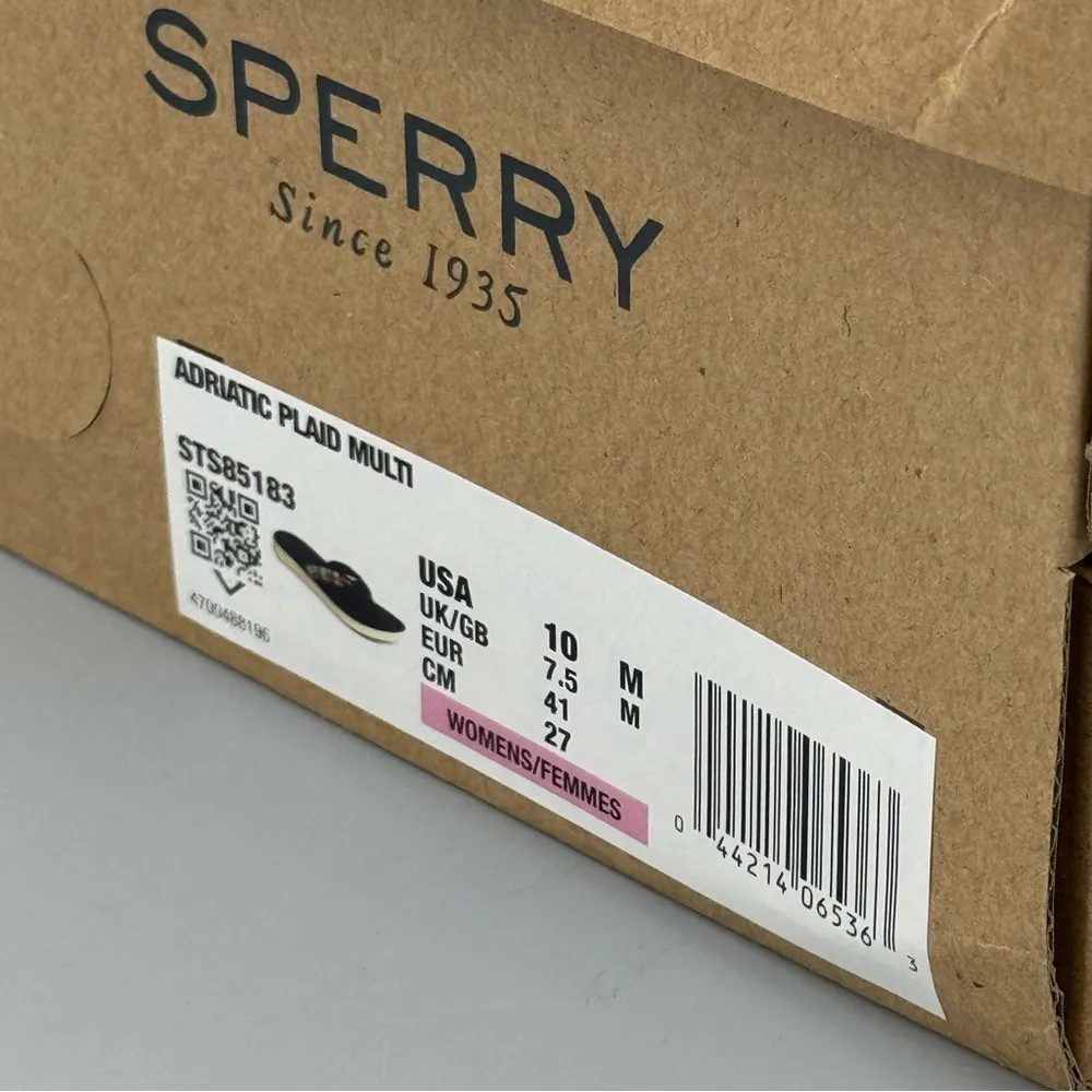 New Sperry Adriatic Plaid Multi Sandals Flip Flop Thong Skip Lace  Women Size 10 - Image 2