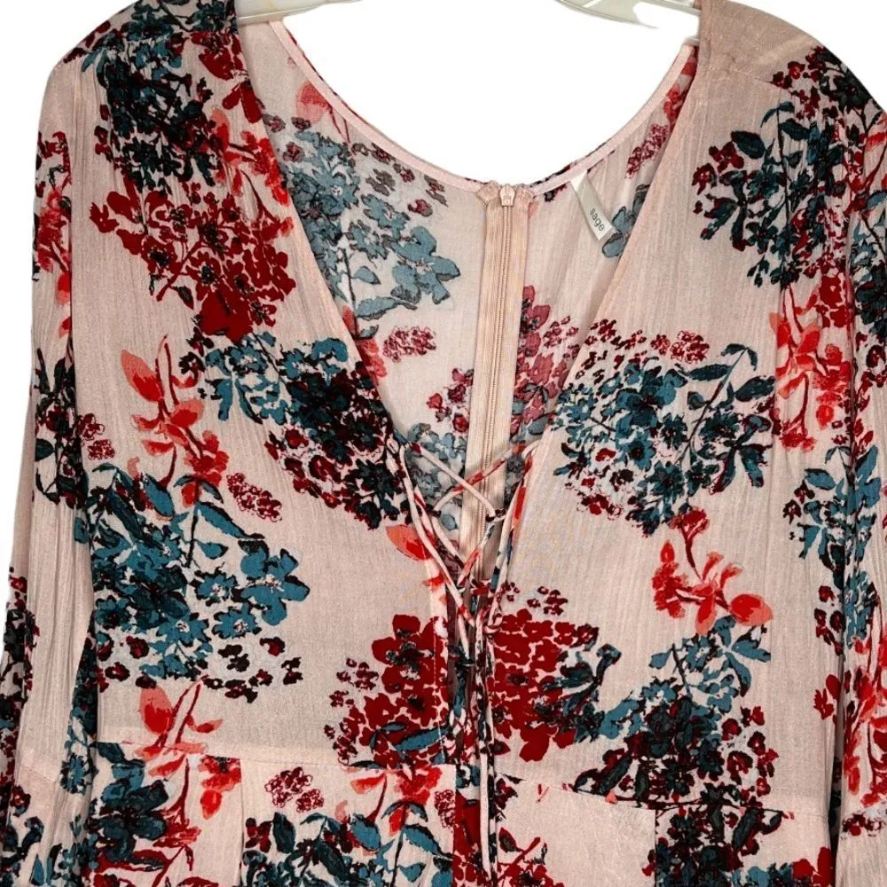 Sage Floral Shorts Romper‎ nwot - Image 2