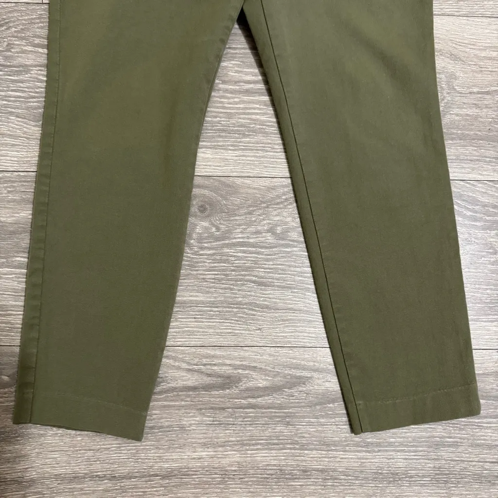 Old Navy Women Olive High Rise Pixie Never Fade Stretchy Skinny Pants Size 6 - Image 8