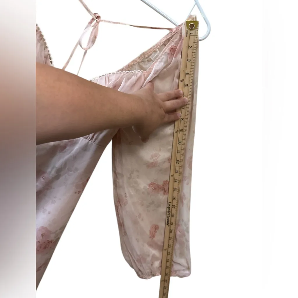 Lulu's Lovely Poise Light Pink Floral Tie Back Long Sleeve Mini Dress,Size XL - Image 8